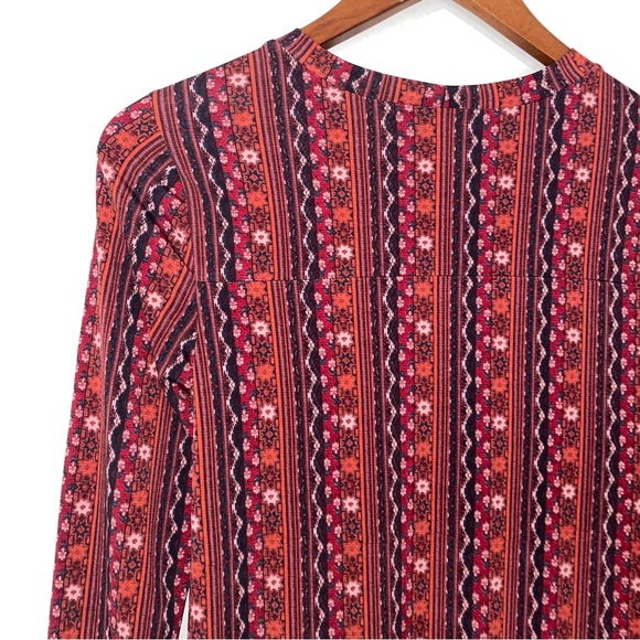 BCBGeneration Women A-Line Long Sleeve Boho Tribal Print Swing Dress XS EUC - Picture 11 of 16
